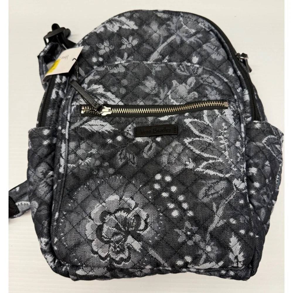 Vera‎ Bradley Iconic Small Backpack in FOXWOOD  Navy NWTS RARE!